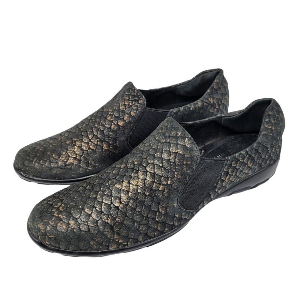 Vaneli Anemone Sz 7.5 Slip On Sport Loafer Comfort Shoe Black Bronze Goring Side